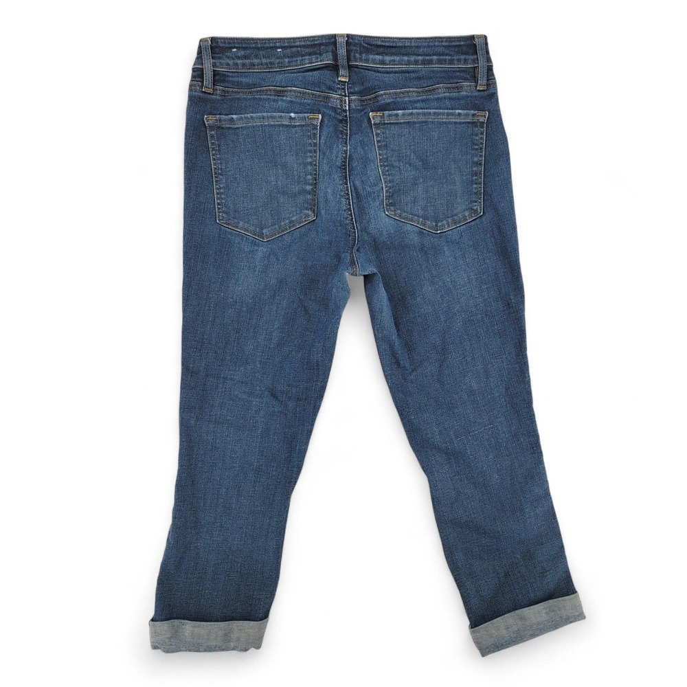 LOFT Curvy Kick Crop Jeans Women's‎ Size 6 / 28 Stretch Blue Denim EUC - Picture 2 of 6